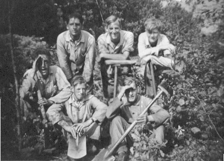 My dad and fellow workers in WW2